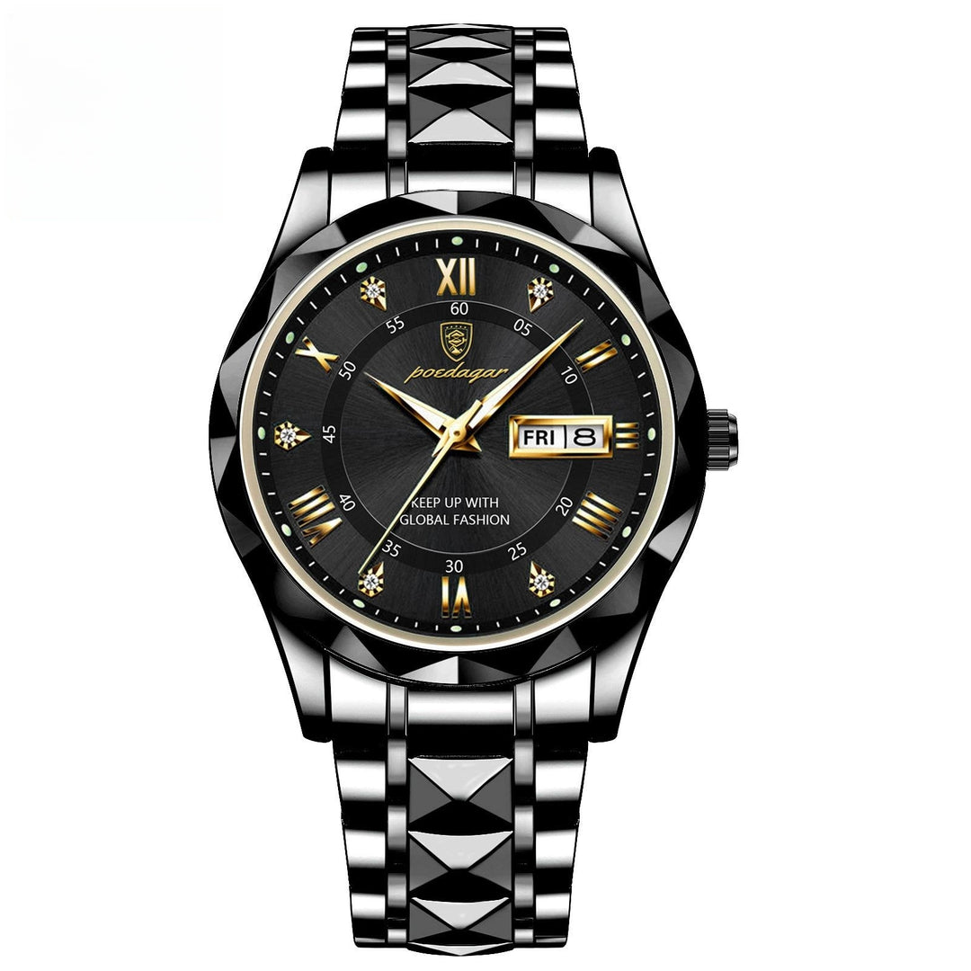 Men's Waterproof Double Calendar Luminous Quartz Watch | Confetti Living