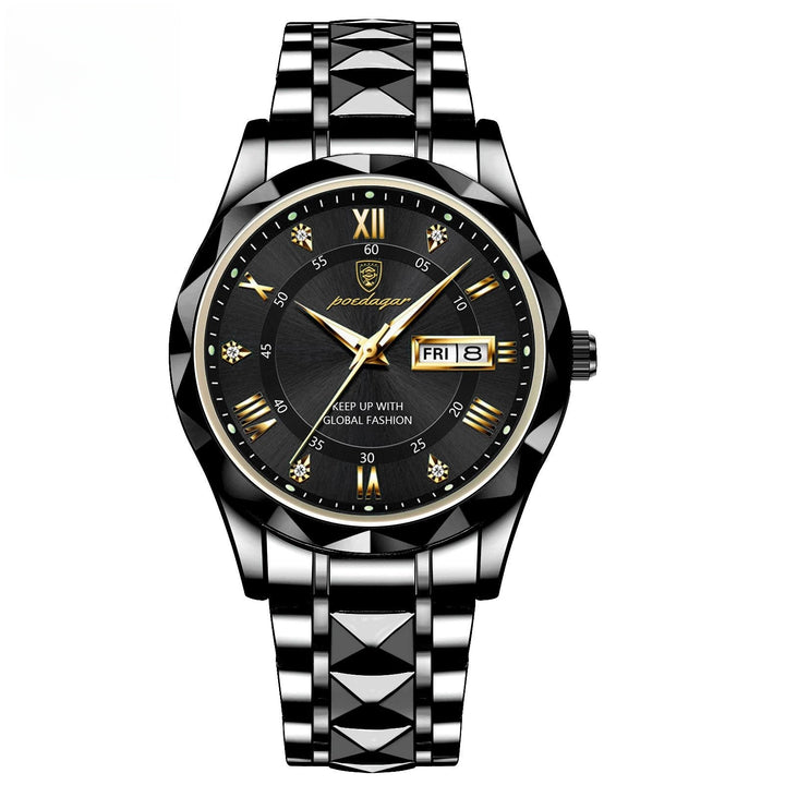 Men's Waterproof Double Calendar Luminous Quartz Watch | Confetti Living