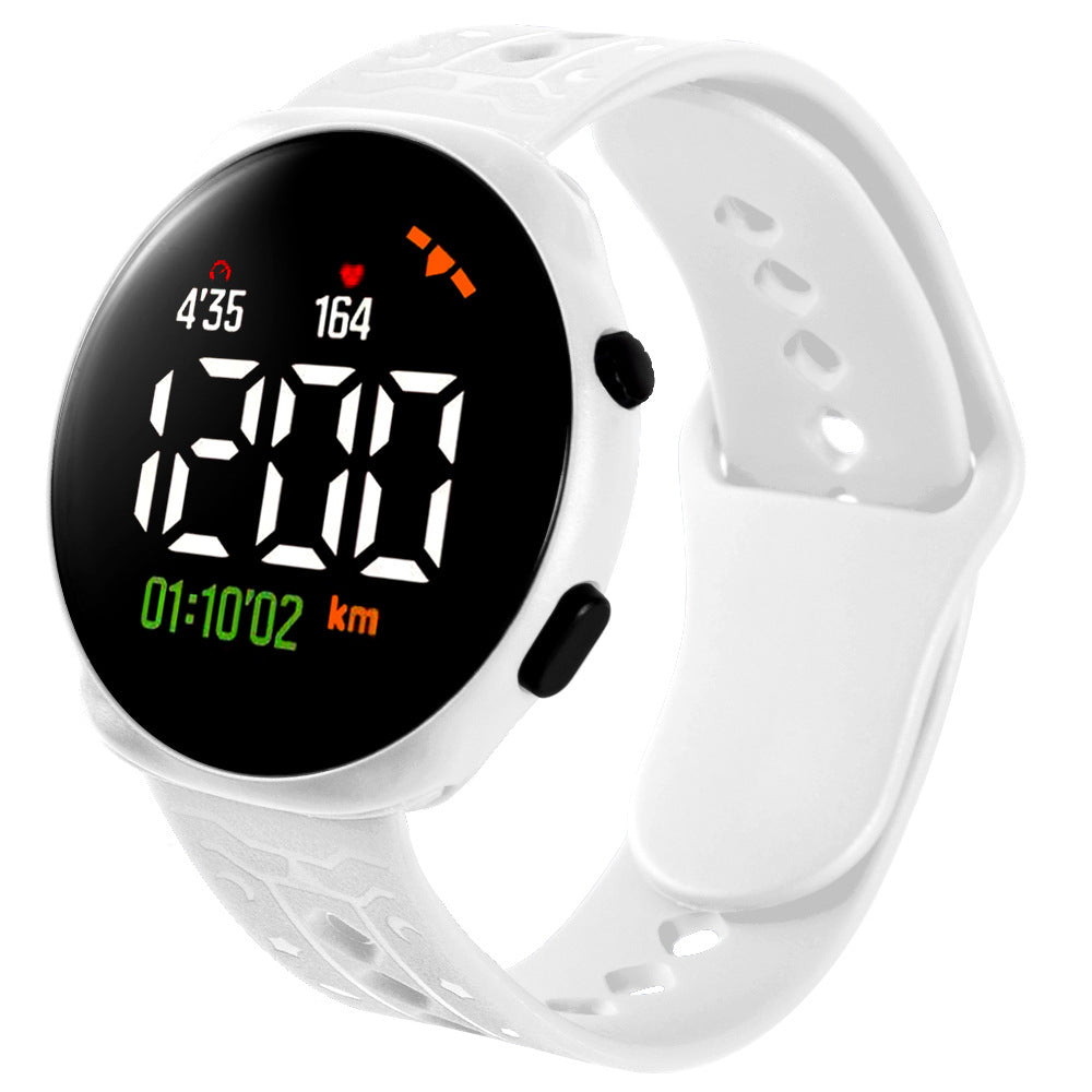 Children's Electronic LED Waterproof Sports Watch in White | Confetti Living