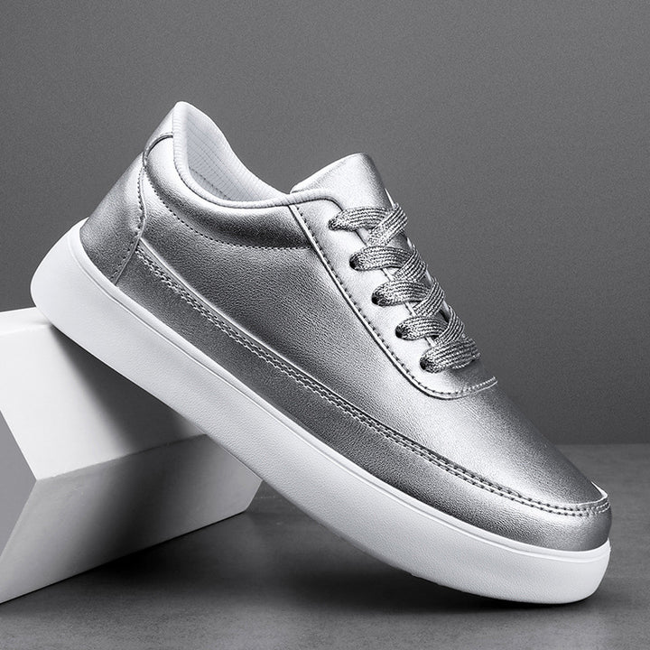 Women's Lightweight Trendy Flat Casual Shoes in Silver | Confetti Living