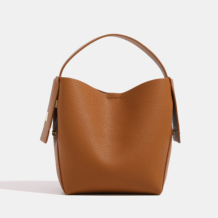 Women's Luxury Vintage Leather Commuter Handbag in Light Tan | Confetti Living