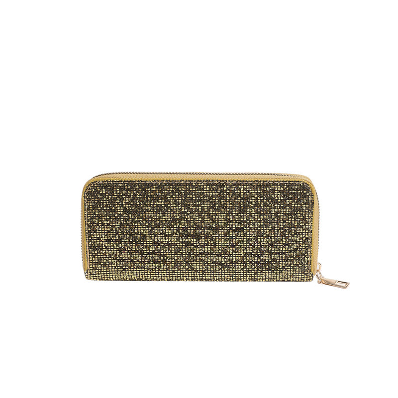 Women's Sequins Compact Clutch Bag in Gold | Confetti Living