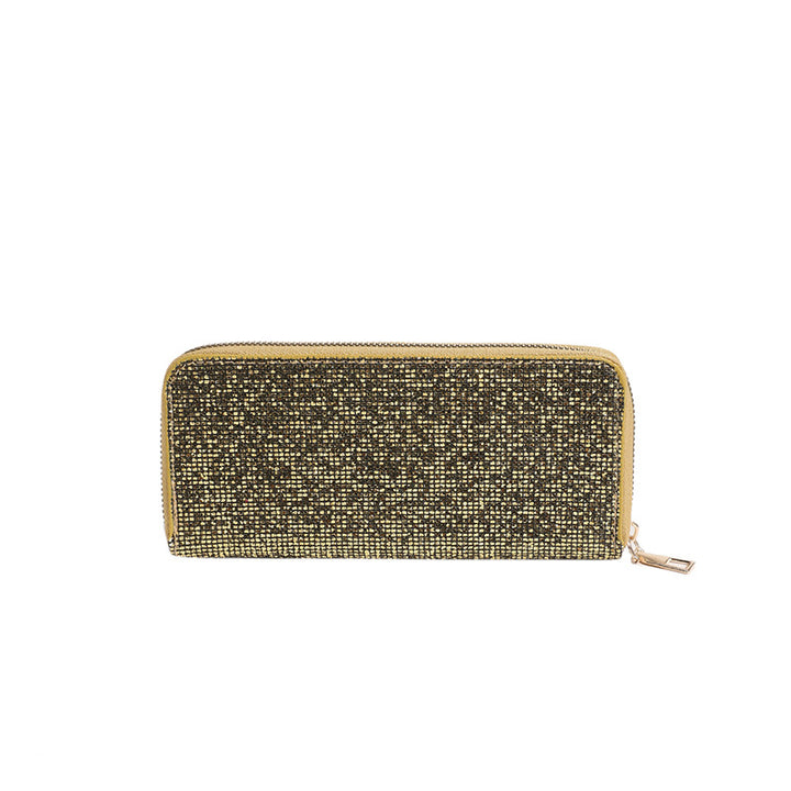 Women's Sequins Compact Clutch Bag in Gold | Confetti Living