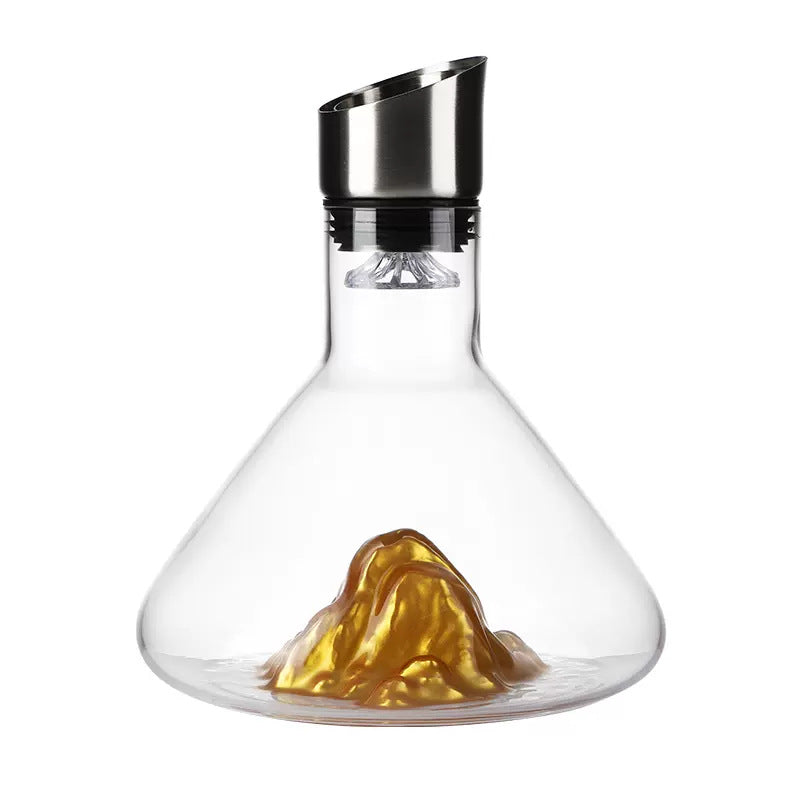 Home Bar Iceberg Waterfall Red Wine Wine Decanter showing Jinshan Decanter | Confetti Living