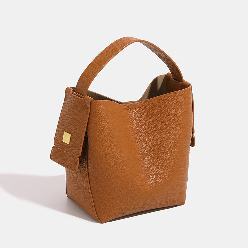 Women's Luxury Vintage Leather Commuter Handbag in Light Tan | Confetti Living