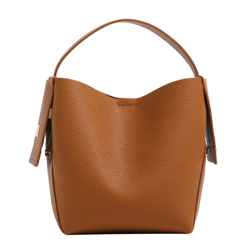 Women's Luxury Vintage Leather Commuter Handbag in Light Tan | Confetti Living