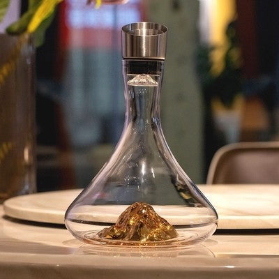 Home Bar Iceberg Waterfall Red Wine Wine Decanter showing Jinshan Decanter | Confetti Living