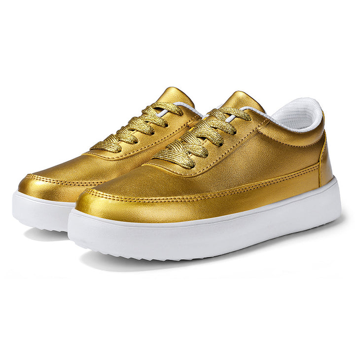 Women's Lightweight Trendy Flat Casual Shoes in Gold | Confetti Living