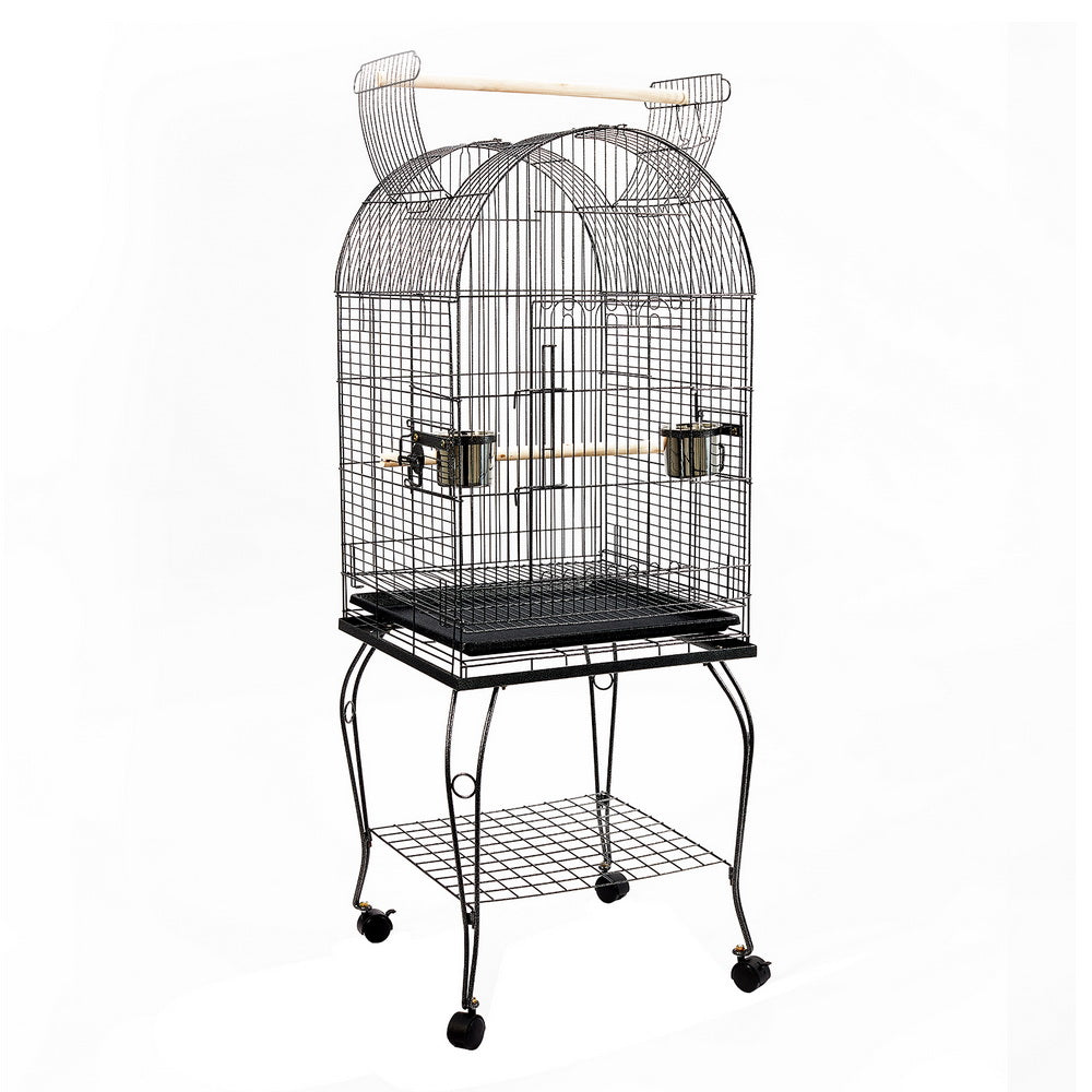 Pet Domed Bird Cage with Stainless Steel Feeders  | Confetti Living