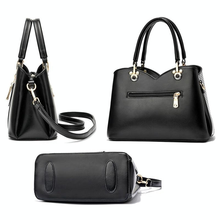 Women's Spacious Texture Handbag - White