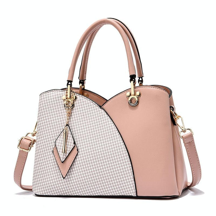 Women's Spacious Texture Handbag - White