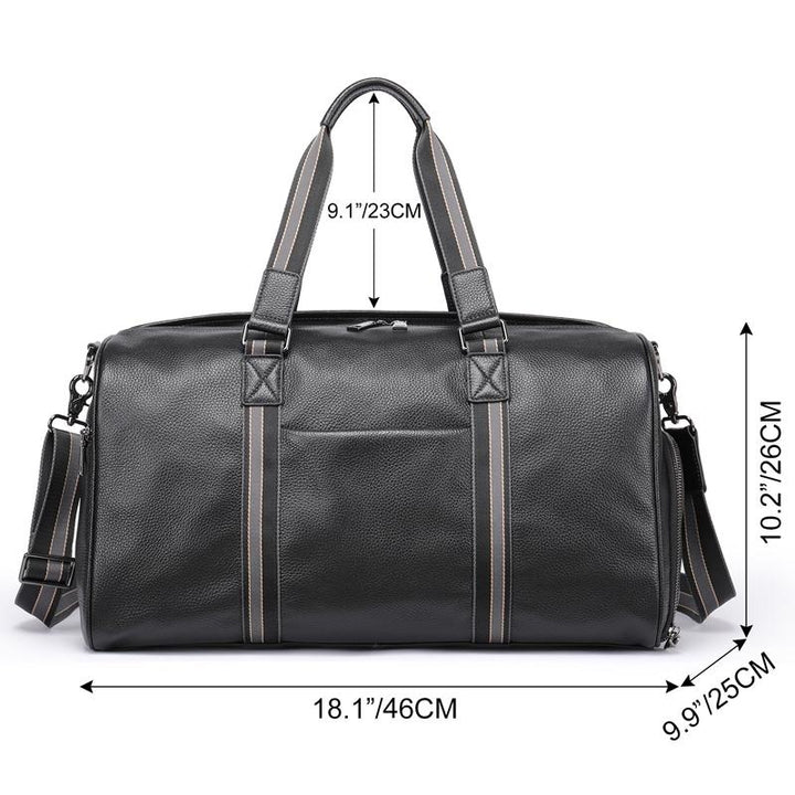 Multifunctional Back Leather Travel Bag - Large Capacity