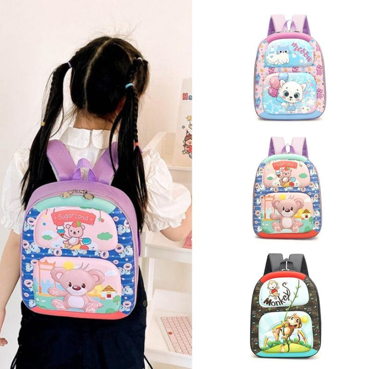 Kindergarten 3d Cartoon Bear School Bag