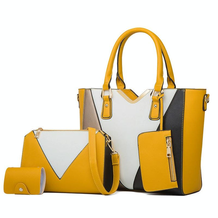 Women's Versatile Handbag Set - Yellow