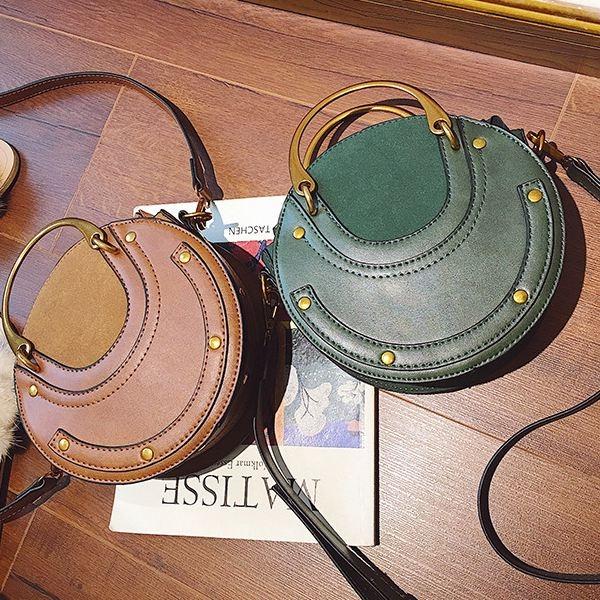 Women's Retro Green Leather Mini Shoulder Bag