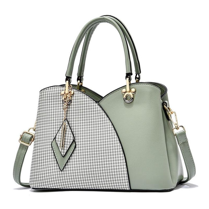Women's Spacious Texture Handbag - Green