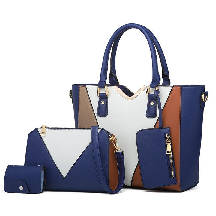Women's Versatile Handbag Set - Navy Blue