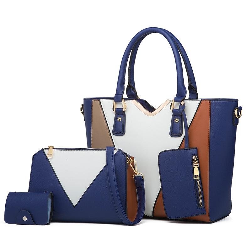 Women's Versatile Handbag Set - Navy Blue