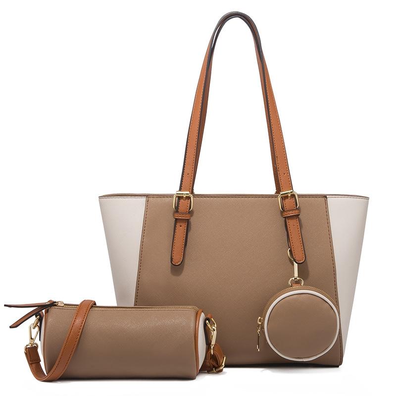 Women's Large Capacity 3-in-1 Fashion Handbag - Coffee