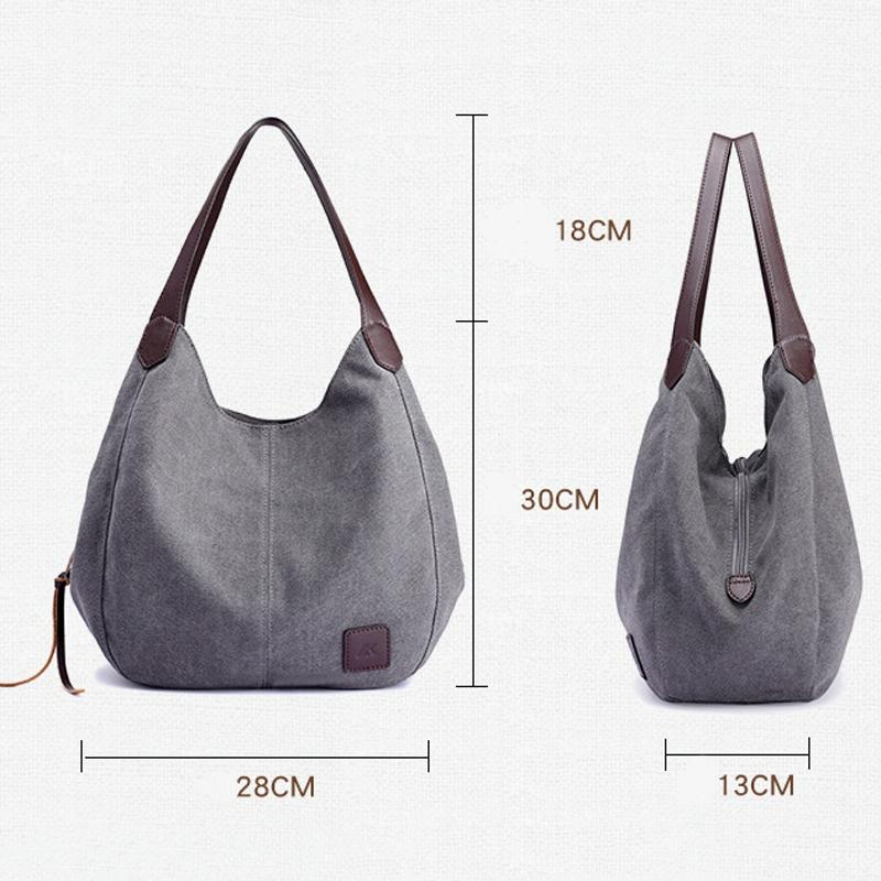 Womens Retro Art Shoulder Bag - Grey