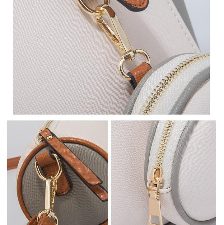 Women's Large Capacity 3-in-1 Fashion Handbag - Brown