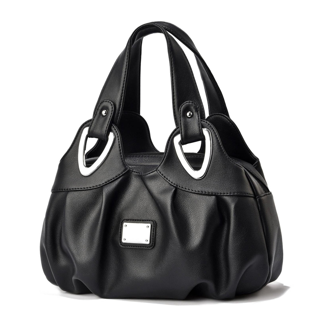 Women's Soft Leather Handbag - Black Zebra