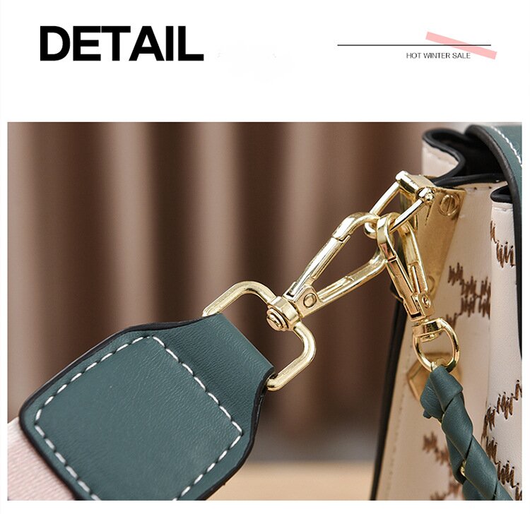khaki Stylish Korean Minimalist Crossbody Bag - Elegant Small Square Shoulder Bag with Phone Pocket