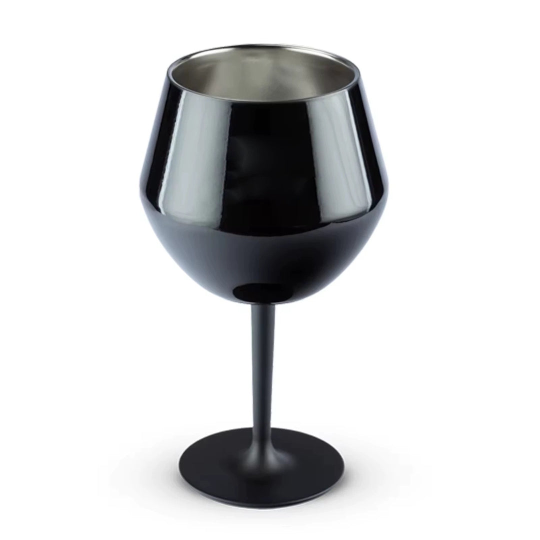 Black Detachable Stainless Steel Wine Glass 420ml