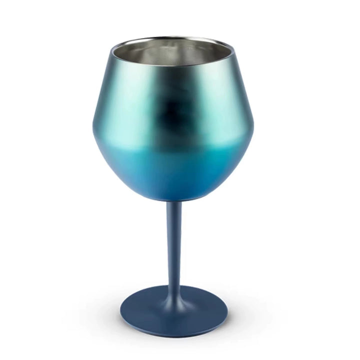 Blue Detachable Stainless Steel Wine Glass 420ml