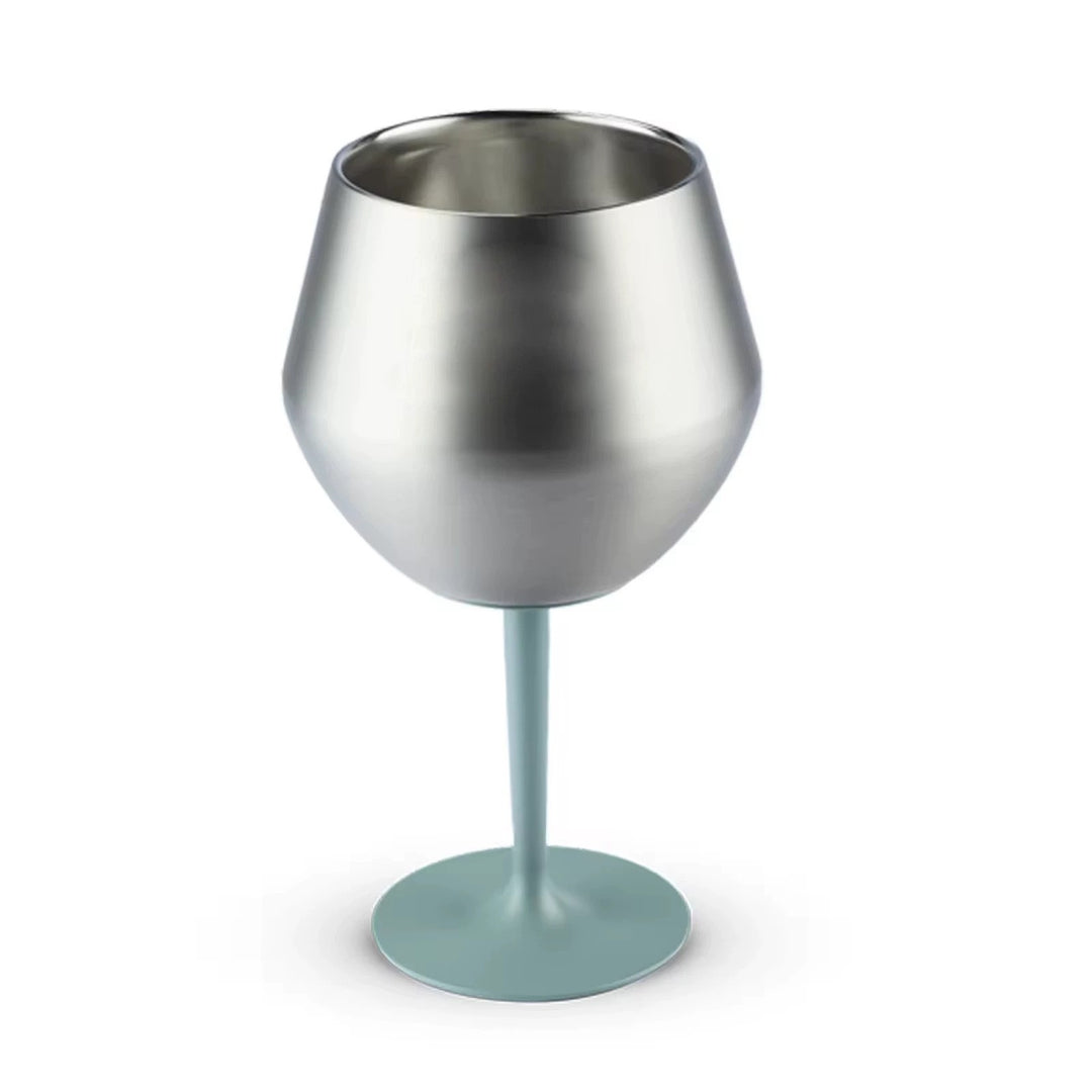 Green Detachable Stainless Steel Wine Glass 420ml