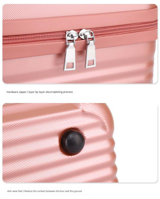 Black Durable Hard Shell Makeup Travel Case - Large Capacity Portable Cosmetic Organizer Box with Handle