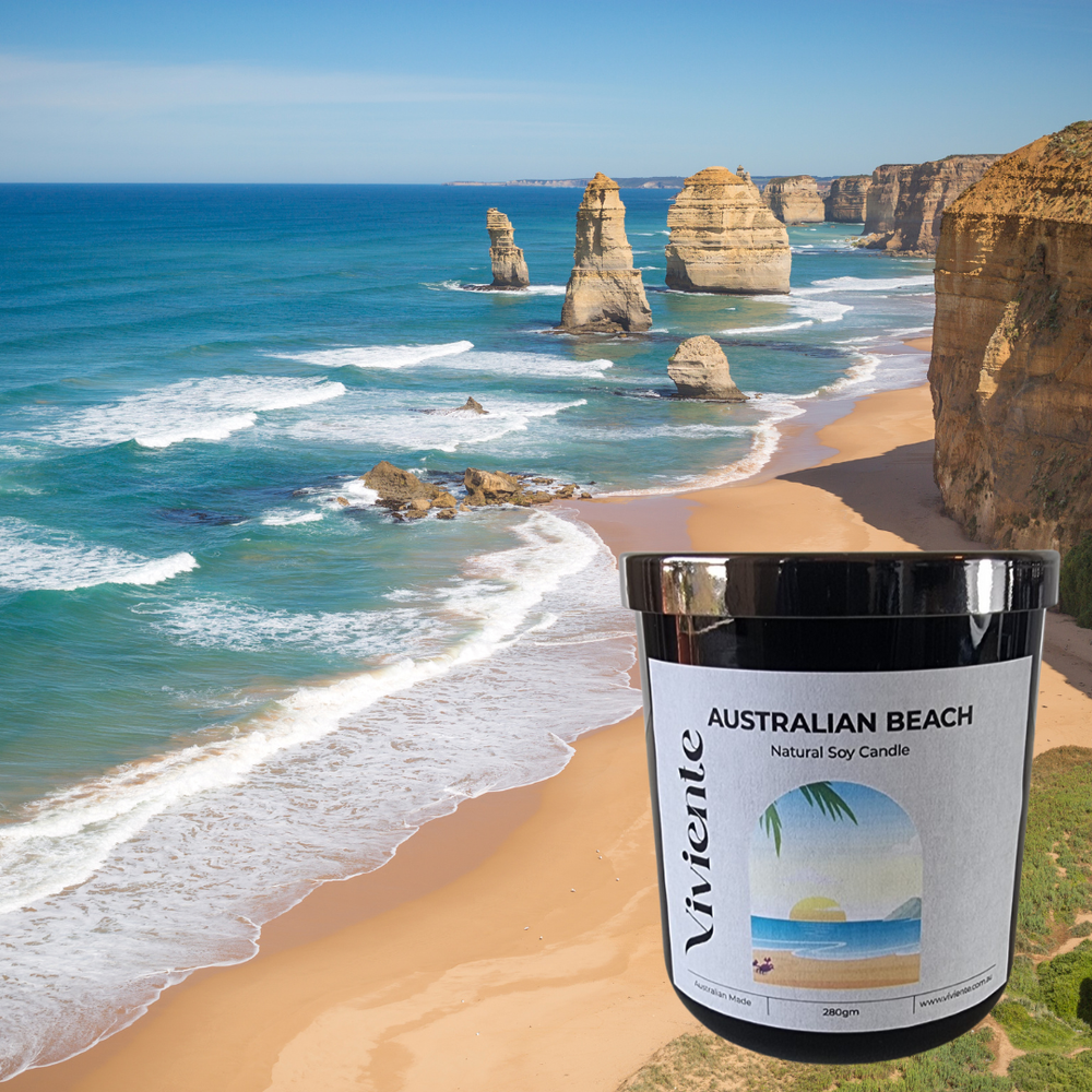 Viviente Natural Soy Candle Australian Beach | Confetti Living