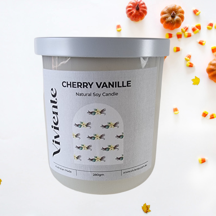 Viviente Natural Soy Candle Cherry Vanille | Confetti Living