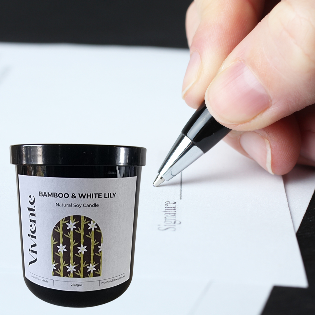 Viviente Natural Soy Candle Bamboo and White Lily | Confetti Living