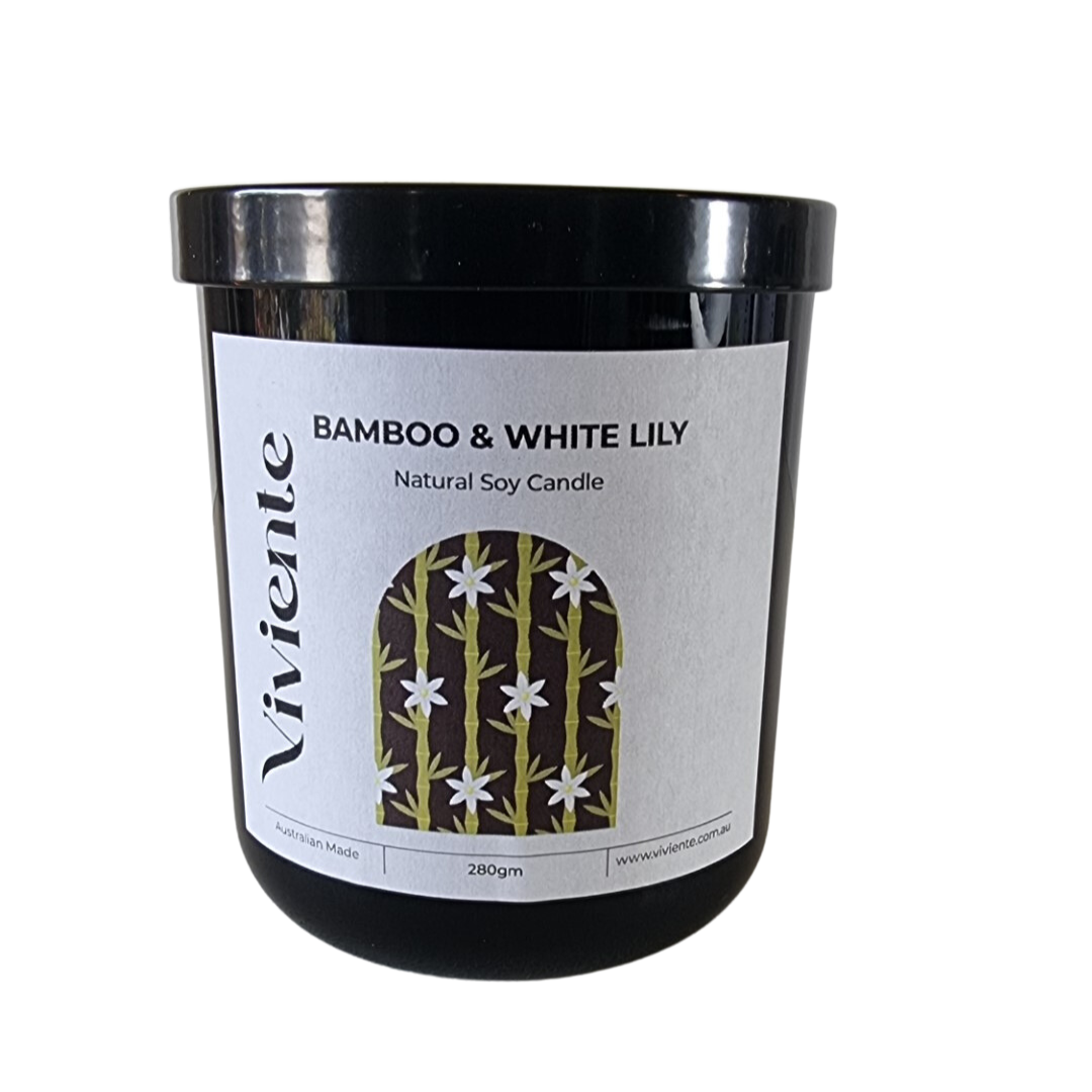 Viviente Natural Soy Candle Bamboo and White Lily | Confetti Living