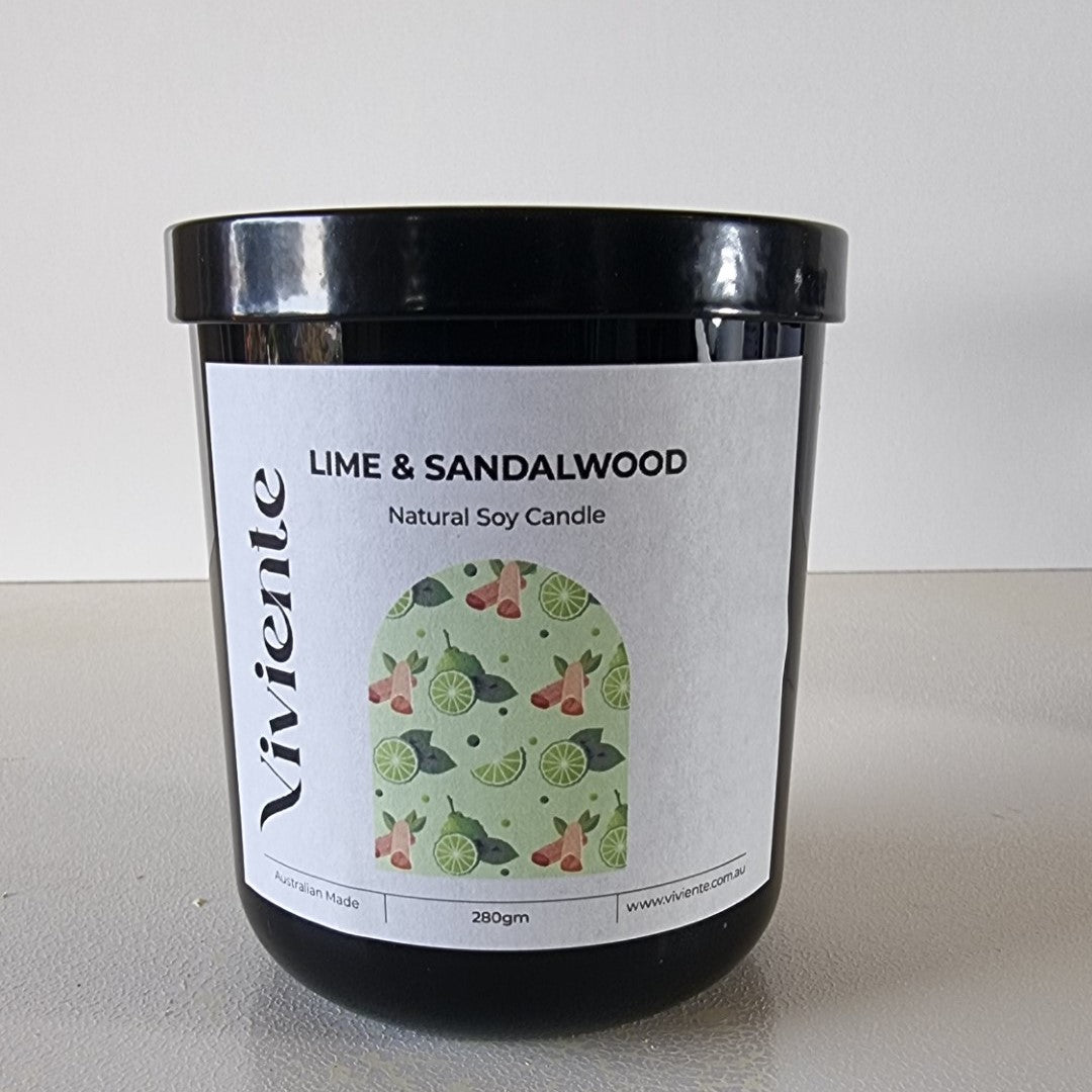 Viviente Natural Soy Candle Lime and Sandalwood | Confetti Living