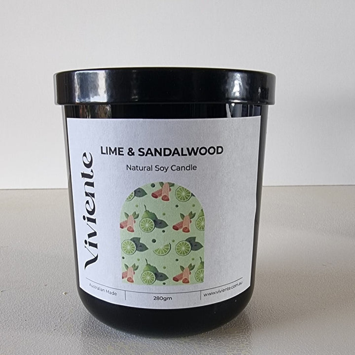 Viviente Natural Soy Candle Lime and Sandalwood | Confetti Living