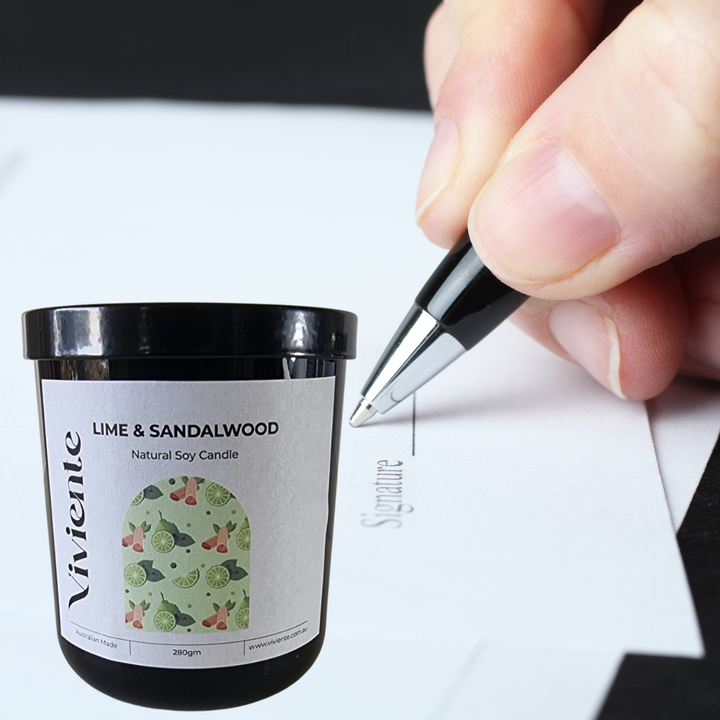 Viviente Natural Soy Candle Lime and Sandalwood | Confetti Living