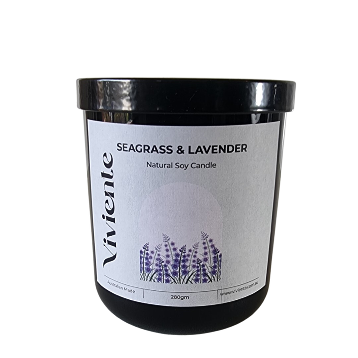 Viviente Natural Soy Candle Seagrass and Wild Lavender | Confetti Living