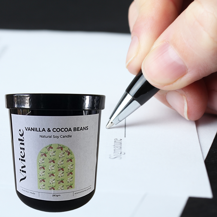 Viviente Natural Soy Candle Vanilla and Cocoa Bean | Confetti Living