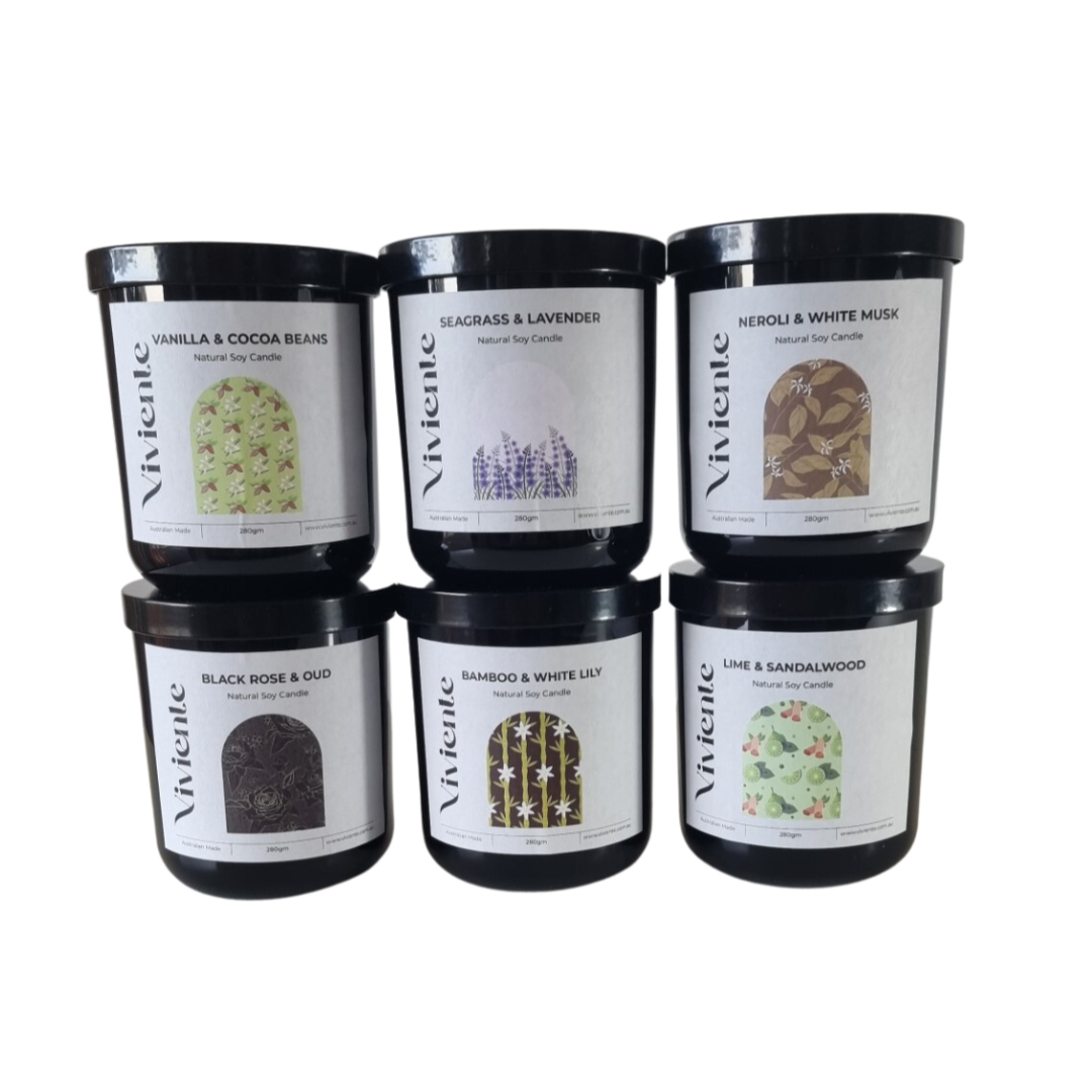 Viviente Natural Soy Candle Seagrass and Wild Lavender | Confetti Living