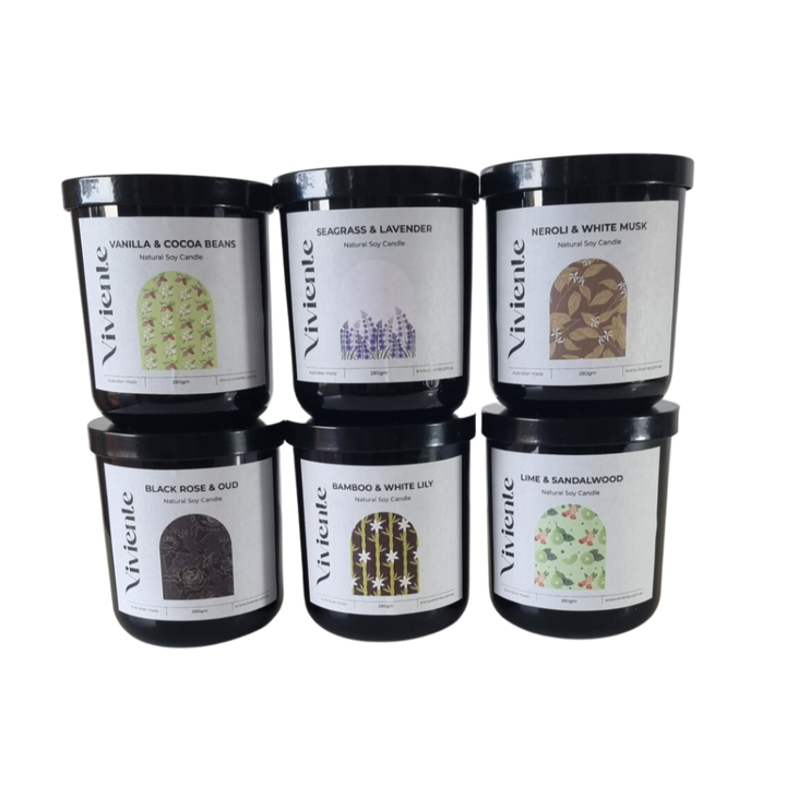 Viviente Natural Soy Candle Vanilla and Cocoa Bean | Confetti Living