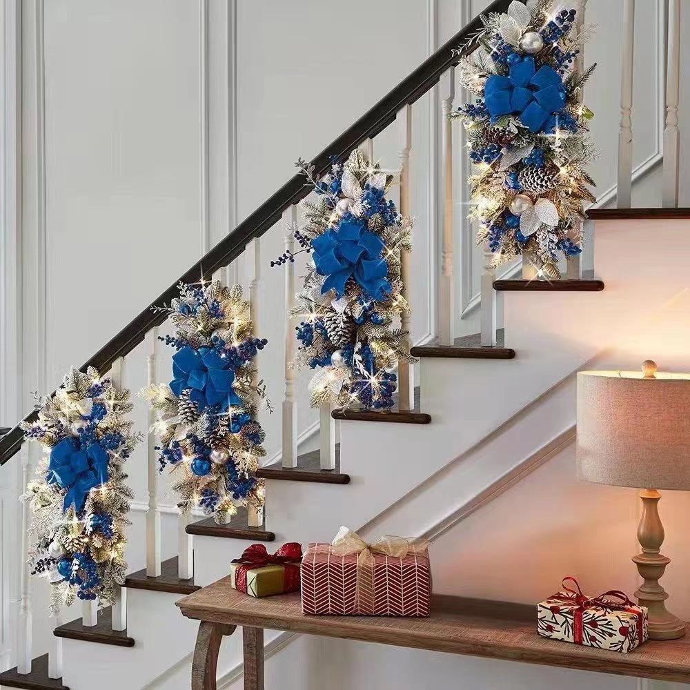 Christmas Door Hanging and Wall Decorations showing Luminous Blue Drop Style | Confetti Living
