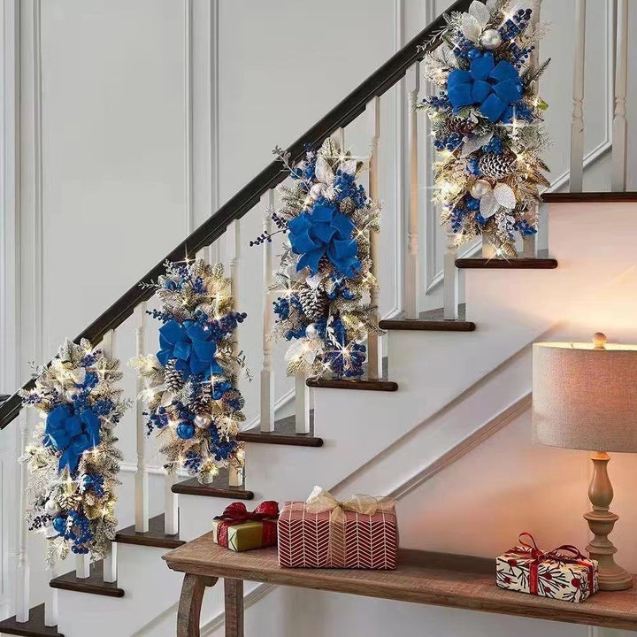 Christmas Door Hanging and Wall Decorations showing Luminous Blue Drop Style | Confetti Living