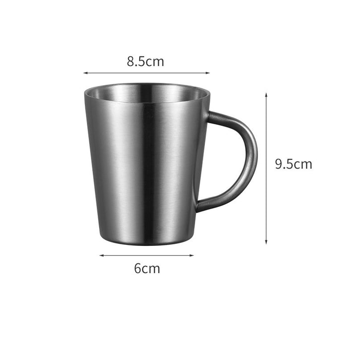 Home Bar Stainless Steel Double Insulated Beer Mug showing 350ml silver mug dimensions | Confetti Living