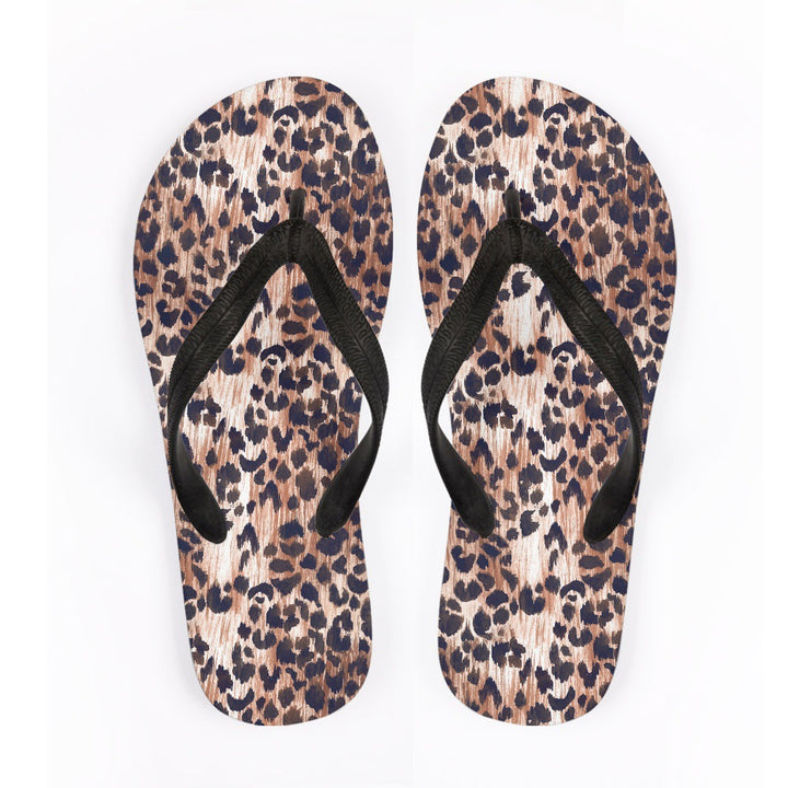 Unisex Animal Print Flip-Flops showing Design #6 Lion print | Confetti Living