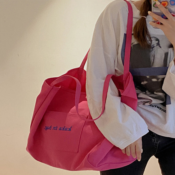 Women's Large Fashion Tote Bag shown in Rose Red | Confetti Living