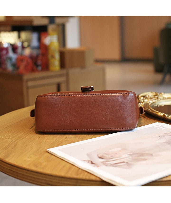 Women's Retro Leather Small Square Shoulder Bag | Confetti Living