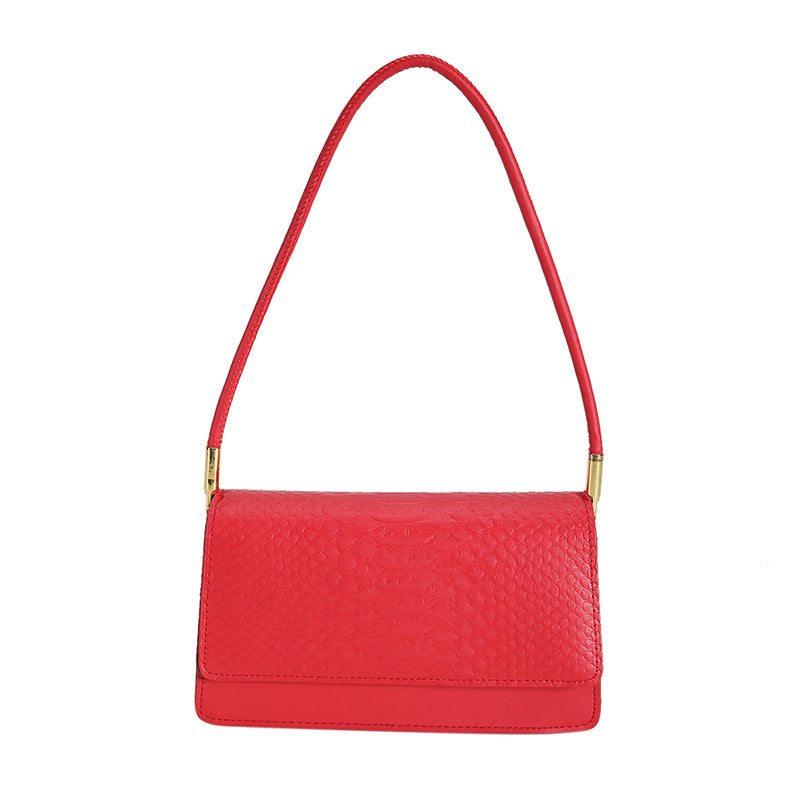 Retro Textured Shoulder Bag