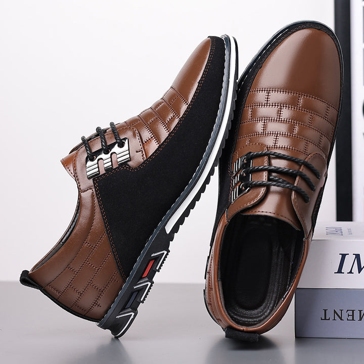 Men's Lightweight Casual Lace Up Leather Shoes | Confetti Living